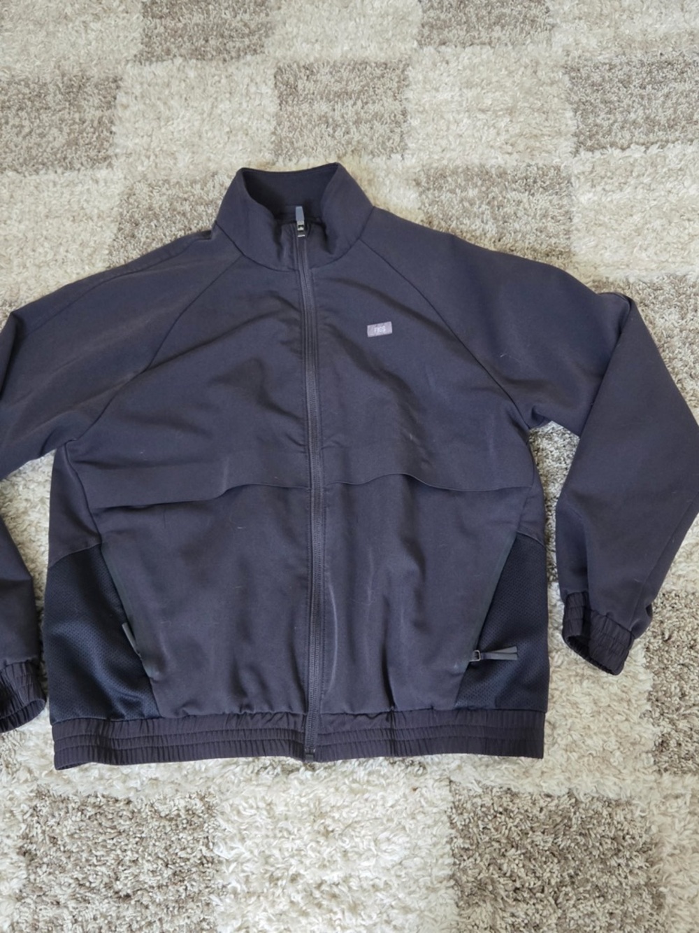 Figs Charcoal Lightweight Zip-Up Jacket